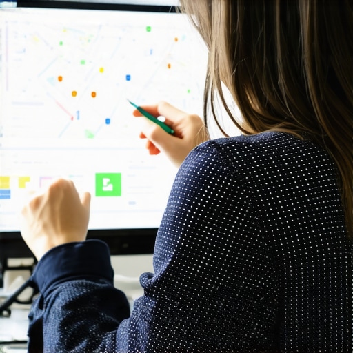 Expert Analyzing Local SEO Data SEO expert reviewing Google Maps performance metrics for Bakersfield business