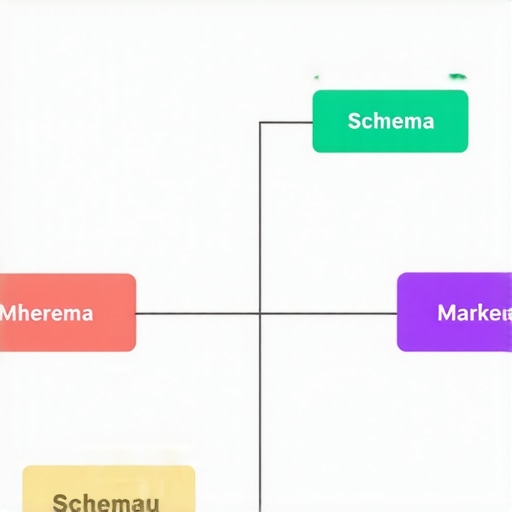 Diagram showing structured data elements for local business schema markup.