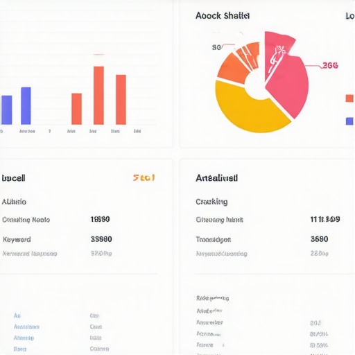 Screenshot of SEMrush dashboard with local SEO analytics and keyword tracking.