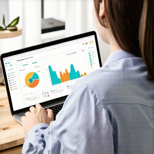 Business owner reviewing SEO analytics and tools for local Maps ranking maintenance.