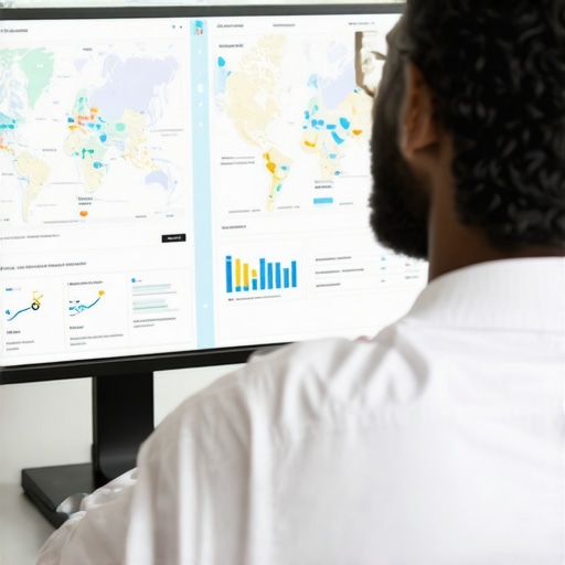SEO consultant analyzing local map ranking strategies
