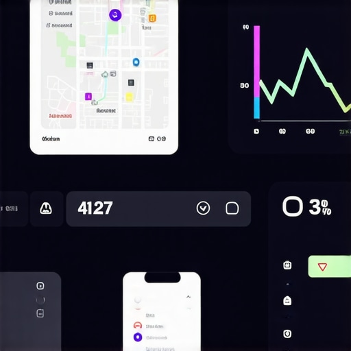 Close-up of a digital marketing dashboard displaying local SEO performance and maps