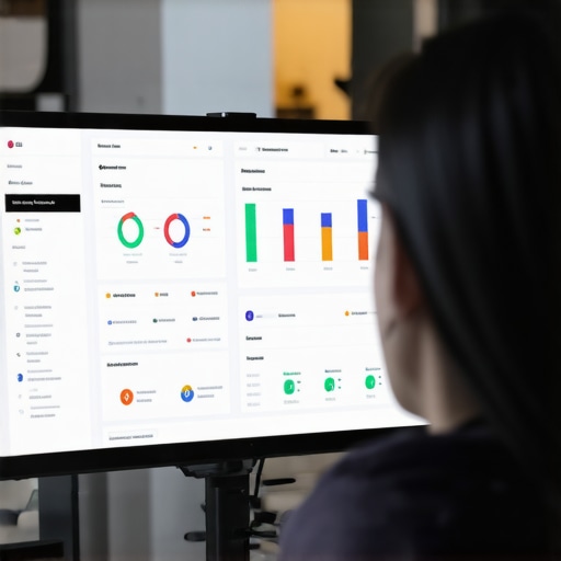 Digital Local SEO Dashboard Person analyzing local SEO analytics on a computer