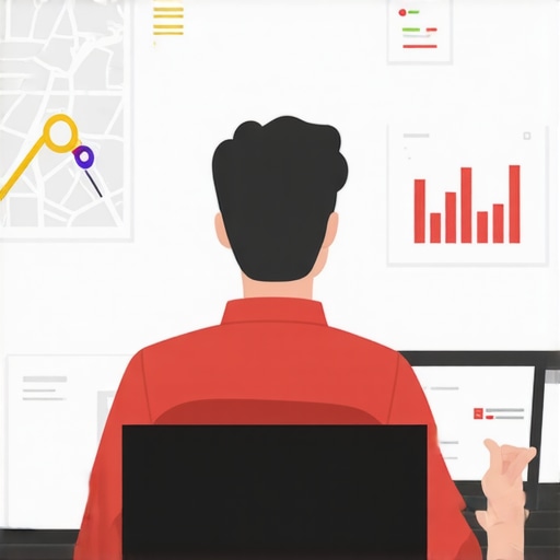 SEO Analytics Dashboard for Local Maps Optimization Person analyzing local SEO performance on a digital dashboard